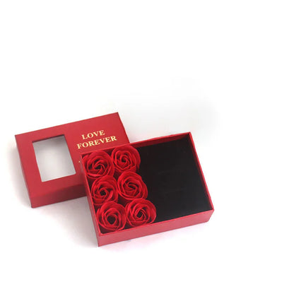 Boite à cadeau avec 6 roses éternelles