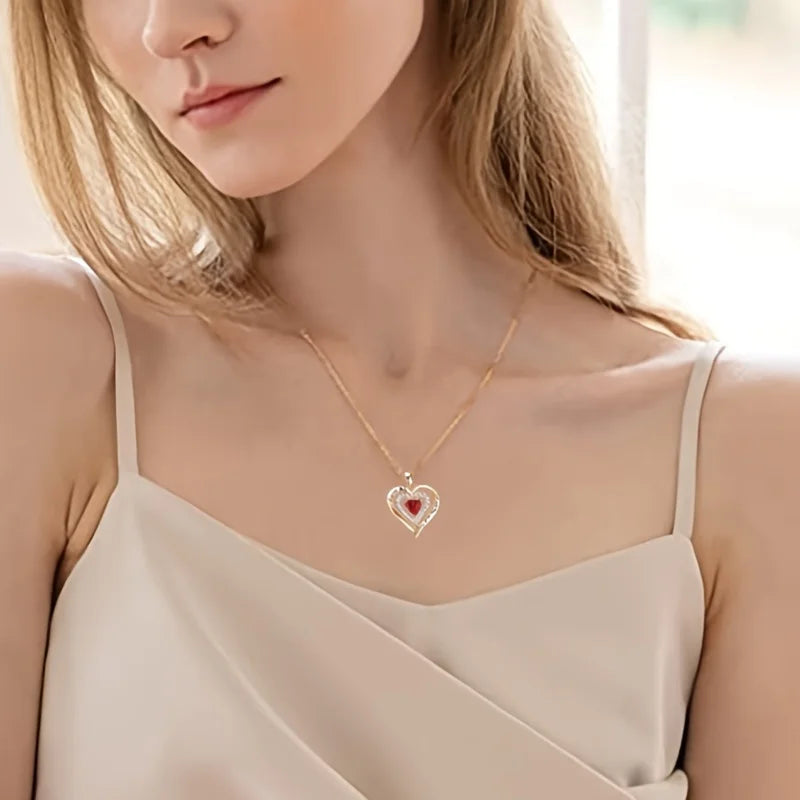 Boite à bijoux avec rose éternelle et collier